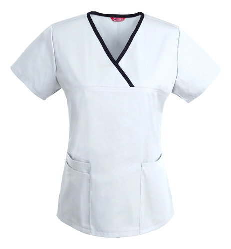 Blusa De Uniforme De Enfermera Para Mujer Con Bolsillos De M