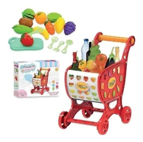 Carrito De Supermercado Juguete Frutas Y Verduras Con Abrojo