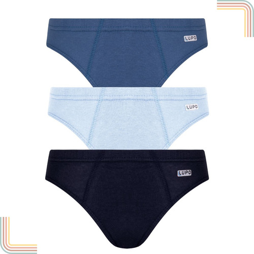 Kit C/12 Cueca Infantil Kids Lupo Slip Algodão 94-9 Sortidas