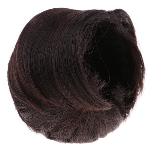 Peluca De Muñeca De Pelo Corto Chocolate