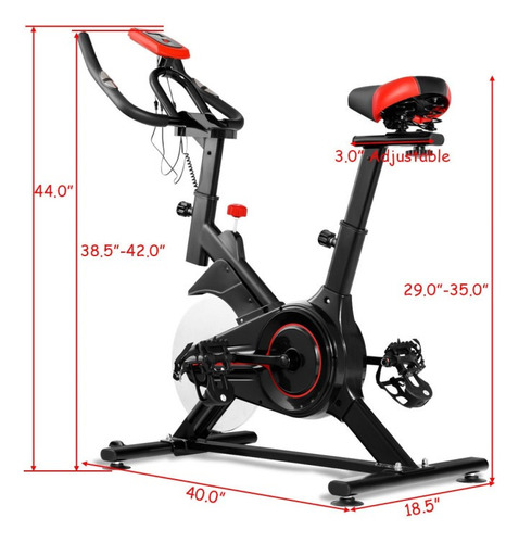 Bicicleta Estática Sensor Frecuencia Cardíaca Y Pantalla Lcd