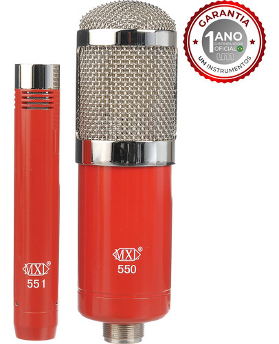 Kit de micrófono de condensador rojo Mxl 550/551