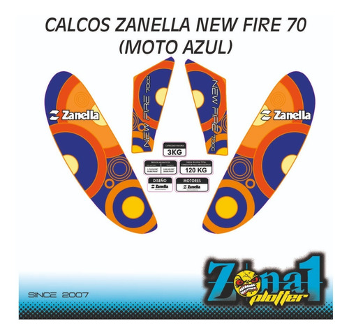 Calcos Zanella New Fire 70cc