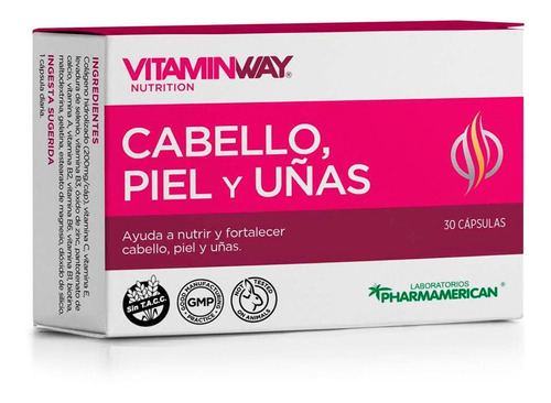 Vitamin Way Cabello Piel Uñas Suplemento Diet X 30 Capsulas
