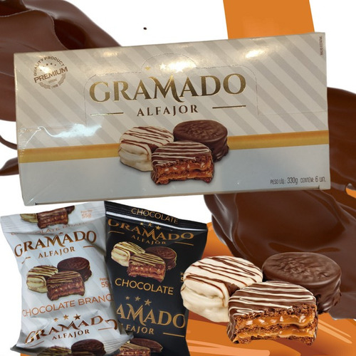 4 Caixas Com 6 Alfajor Gramado Serra Gaúcha Triplo Recheio