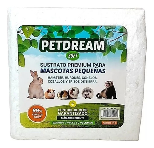 Sustrato Papel Pets Dream Soft 570g Hamster Erizos Conejo