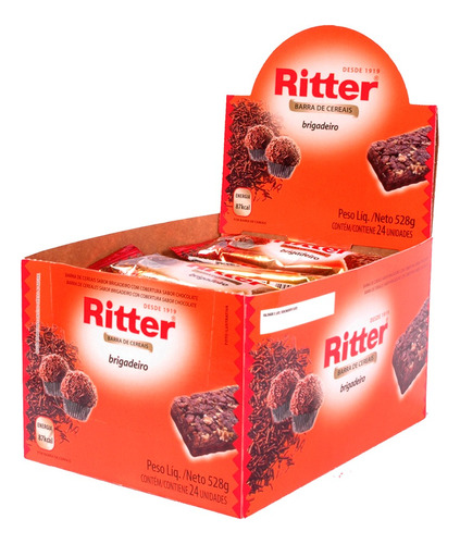 Barra De Cereal Brigadeiro Com 24 Un - Ritter