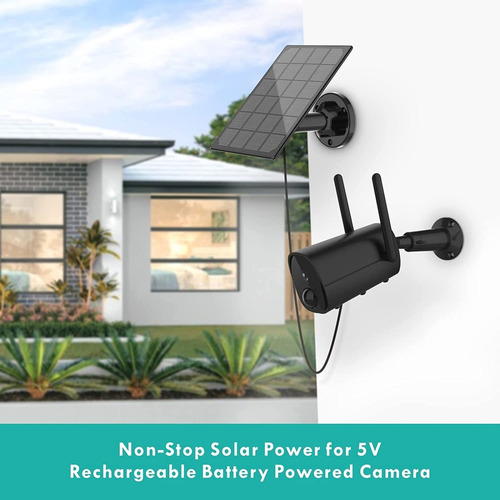 Solar Panel For Rechargeable Battary Powered Security Camera