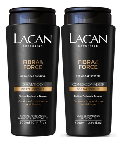 Kit Lacan Fibra E Force Shampoo + Condicionador Fortalecedor