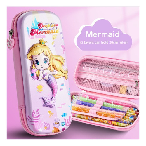 Lapicera 3d Estuche De Lápices Para Niños Cohete O Unicornio