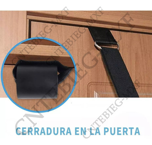 Correa Estiramiento Piernas Puerta Flexibilidad Ballet Yoga Color Negro