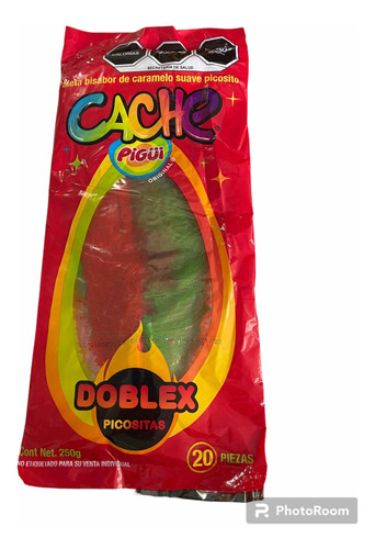 Cachetada De Caramelo Suave Picosito Cache Pigui 20pz