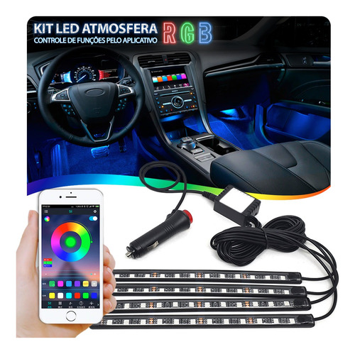 Luz Led Neon Fusion 2018 Interno Rgb Controle Aplicativo