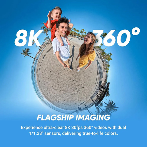 Cámara De Acción Insta360 X5 360° 8k Standard Bundle