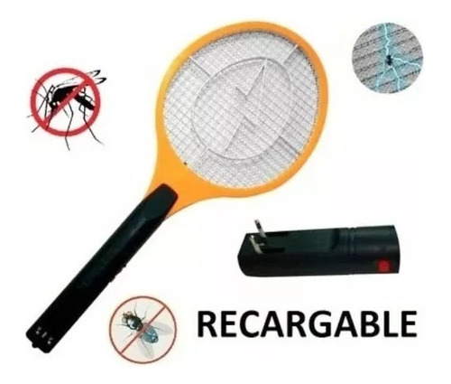 Raqueta Mata Insecto Mosquito Zancudos Eléctrica Recargable 