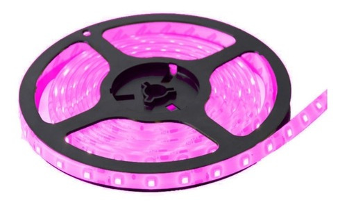 Fita Led Com 5m 3528 Rosa Aprova D`agua C/ Silicone