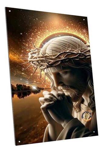 Chapa Cartel Decorativo Jesus Dios Cristo Modelo A27