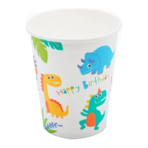 6 Vasos Polipapel Dinosaurios Cotillon Descartables 