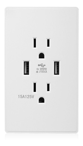 Usa Doble 2.1a 2 Puertos Usb De Carga Rápida Pared Enchufe Y