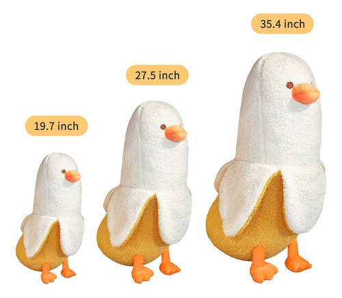 Xt Peluche De Pato Plátano, Almohada De Felpa Con Abrazo