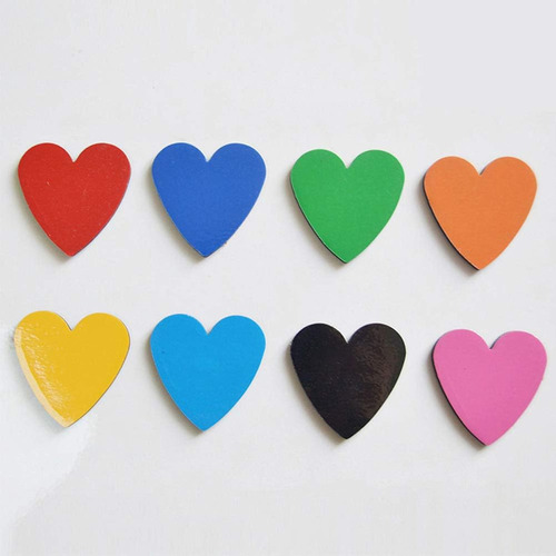 12 Imanes De Corazón For Refrigerador, Lindo Imán De Pizarr