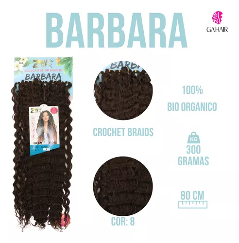 Cabelo Bio Organico Cacheado - Barbara 80 Cm -crochet Braids Cor Chocolate  Cor 8