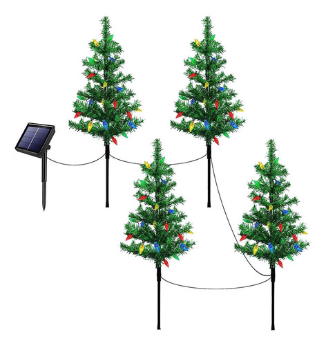 Linterna Solar Mejorada Para Estacas De Jardín De Navidad, P