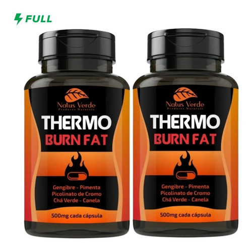 Kit 2 Thermo Burn Fat Acelerador Metabólico 200 Caps 500mg