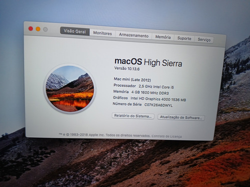 Mac Mini 1347 - Late 2012 (Usado)