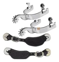 Comprar Par De Esporas Inox Com Correia Quarto De Milha Luxo Oferta!