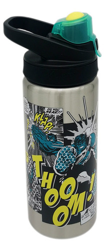 Hulk - Marvel - Botella Metalica Con Mango - 600 Ml - Titan