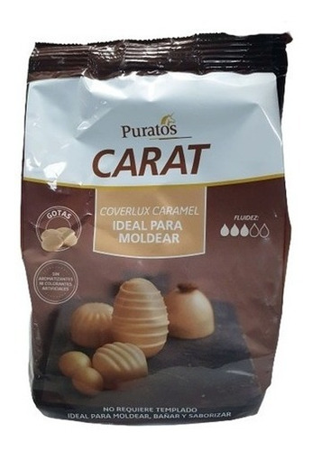 Chocolate Carat Coverlux Caramel Gotas Puratos X 800 G