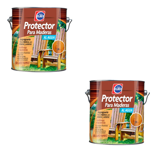 Protector Madera Al Agua 3.6lt+3.6lt Elbex F19