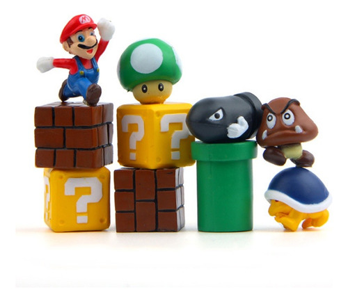 Mario Set Pack 10 Unidades Figura De Accion Super Mario Bros