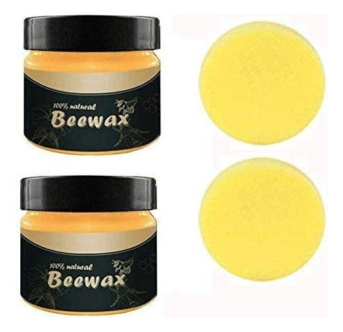 2beeswax Muebles Pulido Cera Madera Cera + Esponja