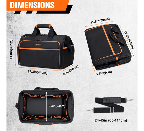 Bolsa De Ferramentas Auropeak Heavy Duty 44 Cm E 26 Bolsos I