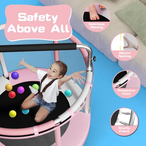 Zcmhaxj - Cama Elástica De 55 Pulgadas Para Niños Con Rec. | Cuotas sin interés Zcmhaxj - Cama Elástica De 55 Pulgadas Para Niños Con Rec. | Cuotas sin interés