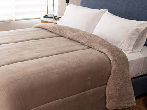 Cobertor Liso Beige Mega King Size Dormireal Edredón Térmico