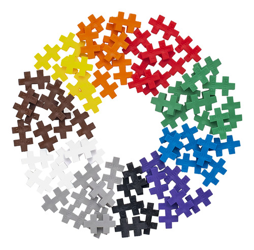 Tubo De Juego Abierto 70 Piezas Colores Básicos Construcción Color