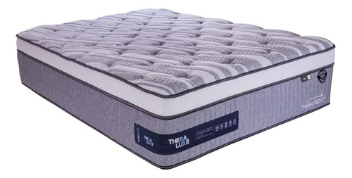 Colchón King Size De Resortes Therapedic Gaia 38cm Suave Color Gris