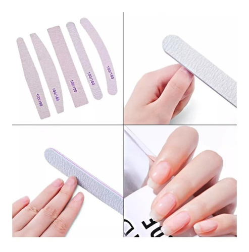 Pack 3 Limas 100/180 Uñas Manicure Pedicure