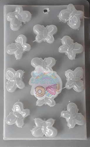 Imagen 1 de 5 de * Molde Mediano Gomita 12 Mariposas Chicas Baby Jabon Resina