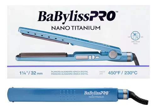Planchita de pelo BaBylissPRO Nano Titanium BNT4091 BABNT4091 celeste - imagen 1