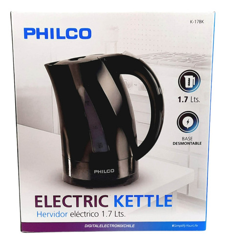 Hervidor Eléctrico Philco 1,7 Litros Apagado Automatico