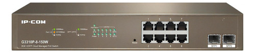 Switch Gerenciável Ip-com, 8 Portas Gigabit 10/100/1000 + 2