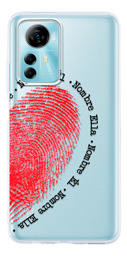 Funda Para Zte Para Parejas Corazón Con El Nombre De Él