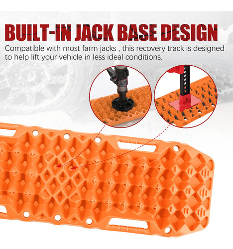 Bunker Indust Tablas De Tracción 4x4 Naranja 1 Par