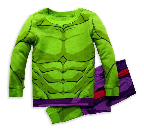 Marvel Hulk Disfraz Pj Pals Para Niños, Talla 5 Multicolor