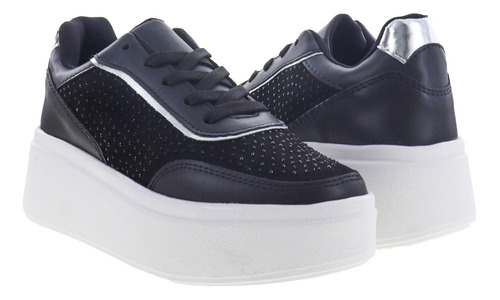 Tenis Casuales Chunky Con Brillos Mujer Erez