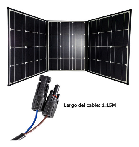 Imagen 5 de 7 de Panel Solar Plegable Flexible Bolso 100wp P/ Motorhome Autos